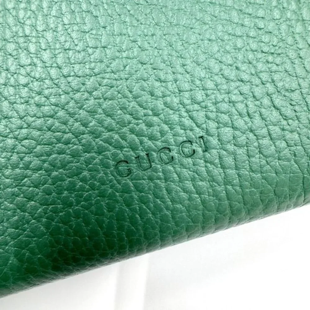 Gucci Dionysus Chain Wallet Leather Green Silver - Picture 4 of 9